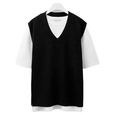 엠엔씨 남녀공용 딥V넥 사계절 조끼 MDKN676LW