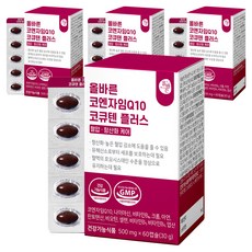 올바른건강식품 코엔자임Q10 코큐텐 플러스, 60정, 4개