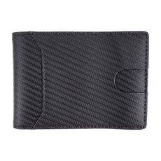 男款皮包/錢包/短夾 LH826, 11.5 x 9.5 x 1.5cm, 黑色, 1個