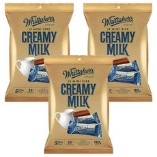 Whittaker's 迷你牛奶巧克力, 180g, 3袋