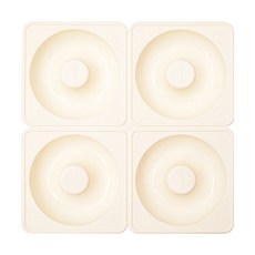 sillymann 鉑金矽膠甜甜圈4格模具 WSK5631, 1個, 奶油米色