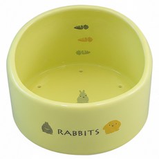 MARUKAN 陶瓷透氣加高兔食碗, 綠色, 1入