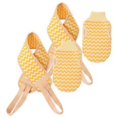 DAOMI Z字形搓澡巾組, 黃色, 2個裝, 2套