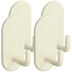 小麥購物 奶油風居家鐵製掛鉤 L2338 1鈎, 奶油色, 4個