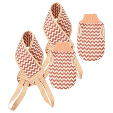 DAOMI Z字形搓澡巾組, 紅色, 2個裝, 2套