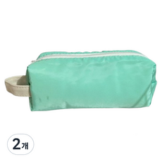 拉鍊軟筆袋, 薄荷綠, 2個