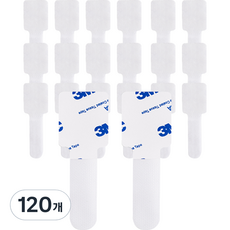 코멧 간편스트랩 전선정리 찍찍이 케이블타이, 화이트, 120개
