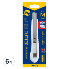 Peace Korea 磁吸式美工刀 中型, 白色, 6個