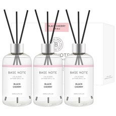 THE HERB SHOP 擴香瓶 200ml 3瓶+擴香棒 9支組, 黑櫻桃, 1組