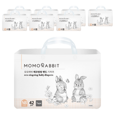 모모래빗 에코씽씽 밴드형 기저귀 신생아용 4팩, 신생아용(NB), 336매