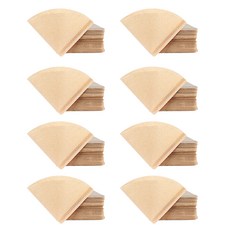 KALDIN V型手沖咖啡濾紙 棕色 V02 2~4人用, 50入, 8個