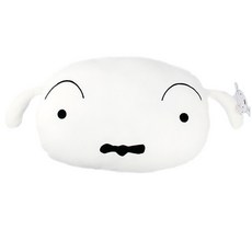 Noori Toys 蠟筆小新 小白 麻糬絨毛臉型抱枕, 混合顏色