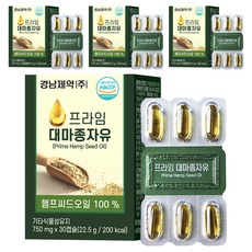 경남제약 프라임 대마종자유, 30정, 4개