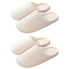 아리코 여성용 세탁기 워셔블 쿠션 거실화, 베이지, 2개