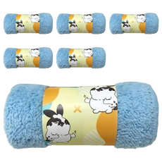 CLEAN 克林 瞇瞇兔抹布 水藍, 6條