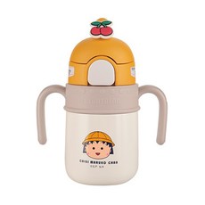 BEDDYBEAR 杯具熊 火箭學飲保溫杯, 太空小丸子 橘色 + 白色, 400ml, 1個