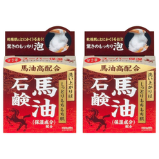 MEISHOKU 明色 泡美人馬油潔面皂，高比例配方，使用感溫和，無香料、無著色劑, 80g, 2個