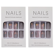 Paula's Nail 寶拉美甲 星月蝴蝶貓眼美甲貼片, CP89031 (中長底透), 2入