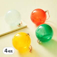 크리스마스 오너먼트볼 4색 버블 4P 세트, 혼합색상, 4세트