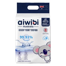 aiwibi 愛薇彼 EDI厚型純水嬰兒濕紙巾 80張, 240張, 1袋