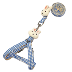 타이탄 고양이 조끼형 하네스 리드줄 120CM, 파란색, 1세트