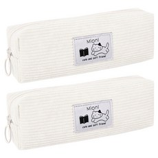 포포팬시 트렌디 미오니 코듀로이 펜파우치, 아이보리, 2개