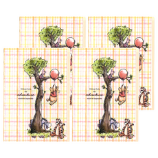 sun-star 小熊維尼 L 型 A4 資料夾 310 x 220 x 0.5mm, 格紋黃色, 4個