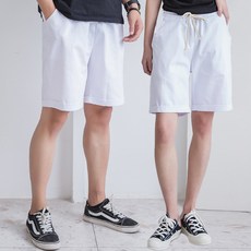 턴키 남녀공용 빅사이즈 면스판 카브라 밴딩 5부 반바지 GM-5215