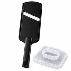 코휀하임 손잡이형 와이드 양배추 채칼+안전홀더 세트, 블랙, 1개