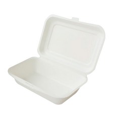 PACKAGE HERO 長方形掀蓋式紙漿餐盒 4號, 1件, 100個