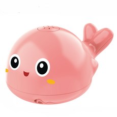 發光噴水海豚洗澡玩具, 粉紅色, 1個