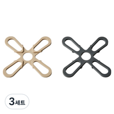 모던하우스 매일매일 올실리콘 분리형 냄비받침 2종 세트, 베이지, 그레이, 3세트
