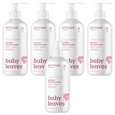 ATTITUDE 艾特優 嬰幼兒身體乳, 無香味, 473ml, 5個