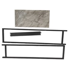 BALF 琦晟傢俱 台灣製造 層架, 石紋 + 黑色, 4層