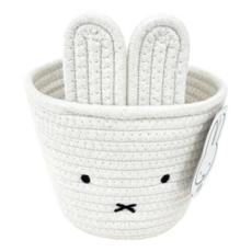 T'S FACTORY 綿織兔子造型污衣收納籃, White