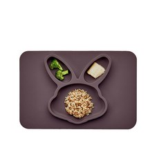 coaa coaa 孩童兔子款餐盤, Deep Ccocoa, 1入