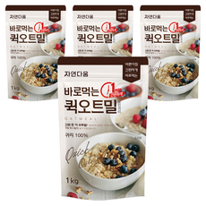 快熟燕麥片, 1kg, 4個