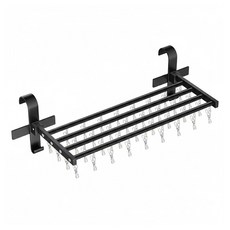 品屋 陽台護欄曬衣架落地窗S掛勾款 防盜窗可用 隨掛隨取 加厚材質 強力承重 不易生鏽 廣泛晾曬 節約空間, 黑色, 60 x 23 x 15cm