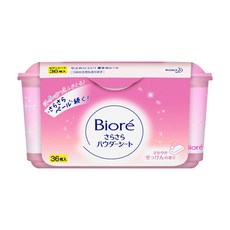 Biore 蜜妮 爽身粉濕巾 清爽香皂香 36片, 1盒