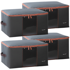 Reddot 紅點生活 600D高密度牛津布棉被衣物收納袋 4個 灰色 特大(70 x 42 x 35cm)