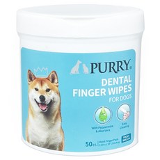 PURRY 派銳 犬用珍珠紋潔齒指套布, 50個, 1罐