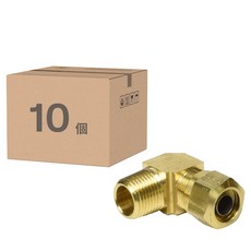銅套銅管接頭 LM彎型 Set 10, 10mm x 3/8吋, 1包