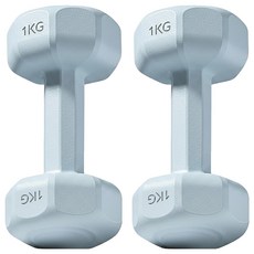體育健身03 女士小啞鈴, 18 x 9 x 10cm, 天空藍, 1kg, 2個