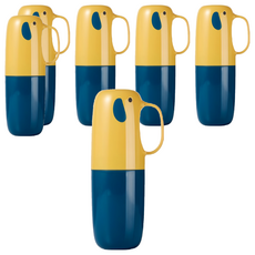 Woni's 旅行用便攜式牙刷盒, 黃色, 6個