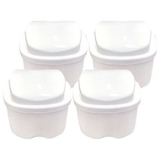 假牙收納盒 白色 大, 1入, 4個