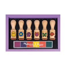 Melissa&Doug 瑪莉莎 勞作印章長柄印章 標準組, 繽紛花漾, 1組