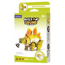 mierEdu 可調3D立體拼圖 ME4243E 6歲以上, 60片, 劍龍 黃色, 1盒