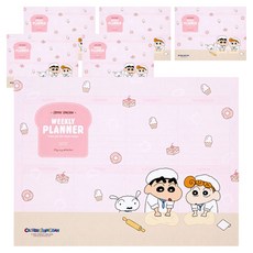 짱구는못말려 플라잉웨일즈 위클리 플래너 패드 만년형 2p, 짱구네 빵집, 3세트
