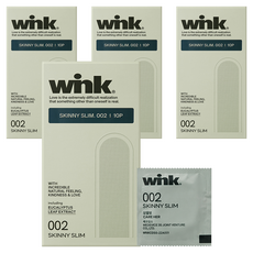 동아제약윙크 스키니 슬림 002 일반형 콘돔, 10개입, 4개