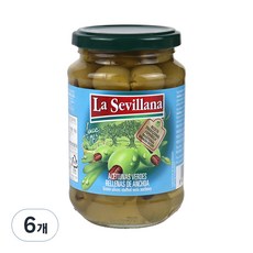 La Sevillana 寶鼎 醃製鯷魚橄欖, 6個, 370克